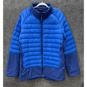 Backcountry Teo Down Hybrid Jacket Mens 2XL Blue Ripstop Sleeves Puffer Outdoor